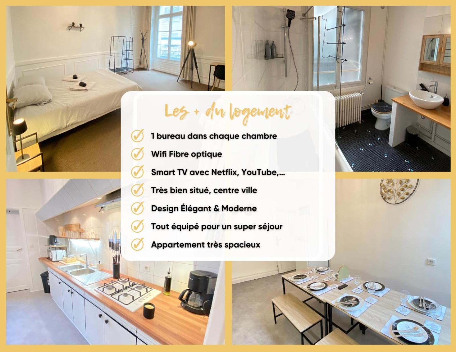 L'Appartement Privilege - 4 Chambres - Coeur D'Angers, Spacieux Et Elegant Ngoại thất bức ảnh