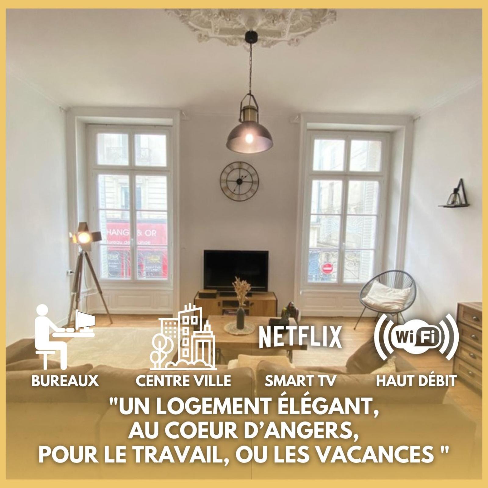 L'Appartement Privilege - 4 Chambres - Coeur D'Angers, Spacieux Et Elegant Ngoại thất bức ảnh